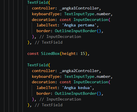 Dua input angka
