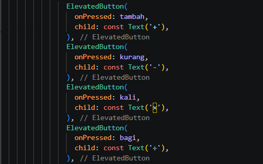 Tombol operasi kalkulator