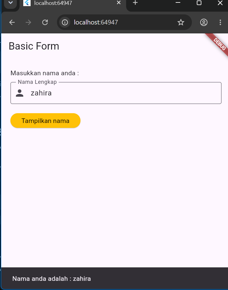 Hasil SnackBar TextField