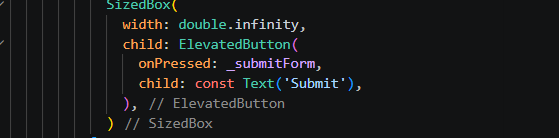 Hasil submit TextFormField