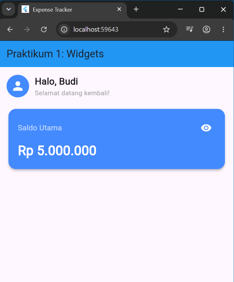 Hasil akhir Praktikum 1