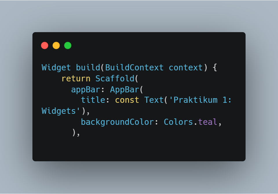 Widget utama aplikasi Flutter