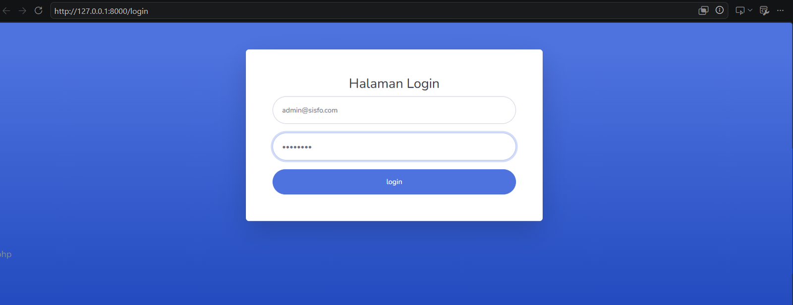 Login Admin